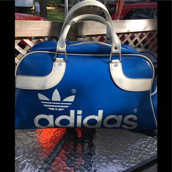 adidas Handbags - Vintage Adidas 1970s Blue/White Gym/Athletic Bag